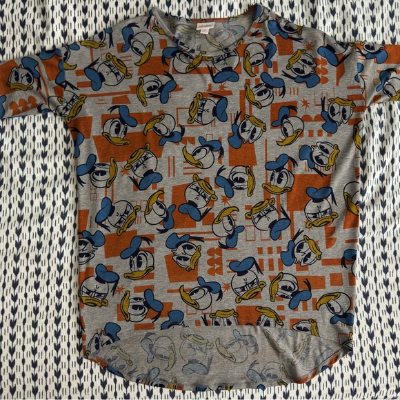 Disney LuLaRoe Donald Duck Irma Top - Picture 1 of 3
